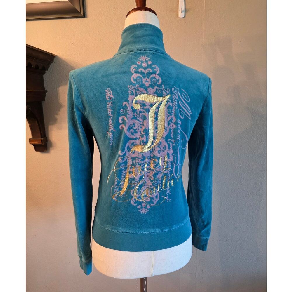 Juicy Couture Women's Full Zip Velour Jacket SZ Medium Y2K